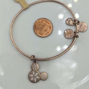 Alex and Ani Rose Gold Mickey Snowflake Bracelet
